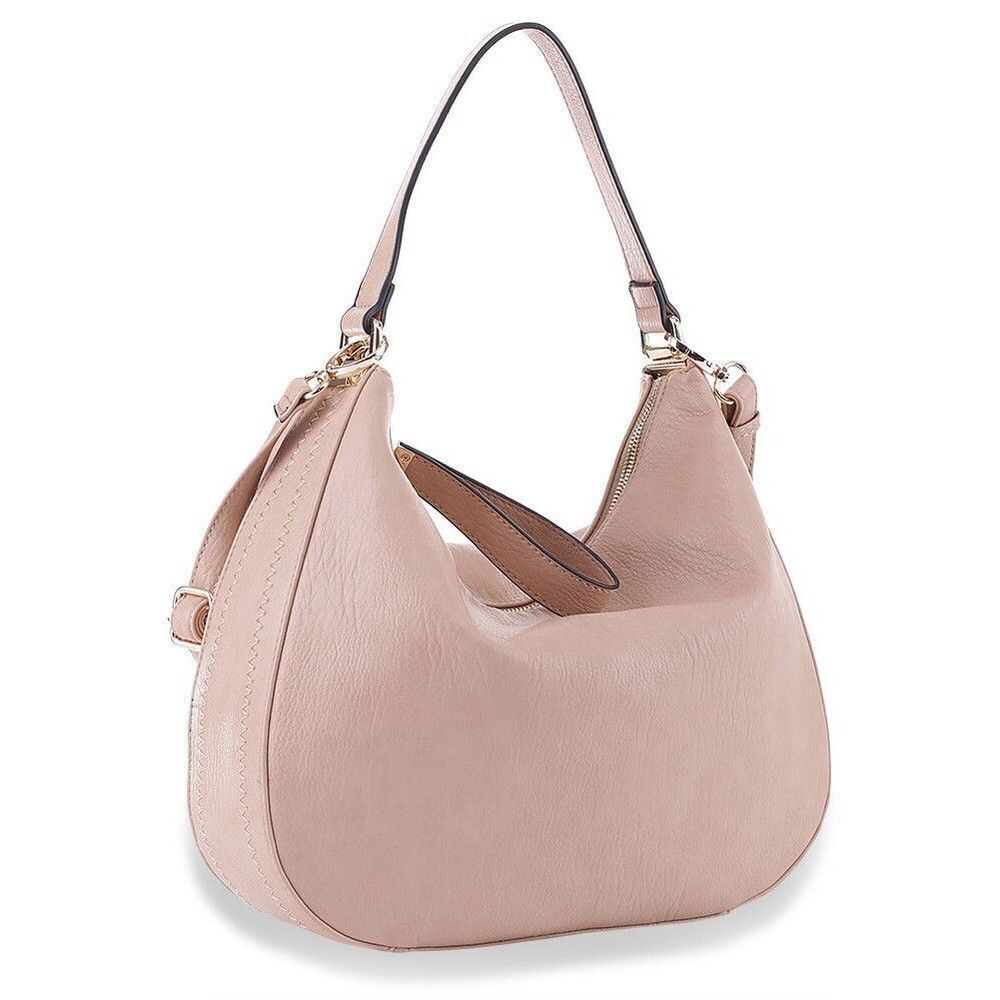 Retro Classic Hobo Shoulder Tote Handbag with Zipper Closure for Women